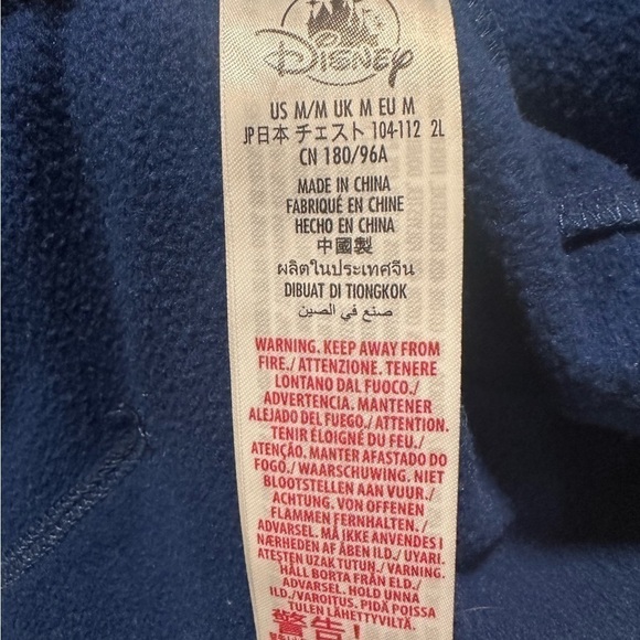 Disney Grumpy Blue Hoodie Full Zip Size Medium - Picture 6 of 6